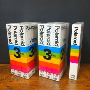 Polaroid Supercolor Videocassette T-120 6 Hour Blank VHS New Sealed Lot of 7